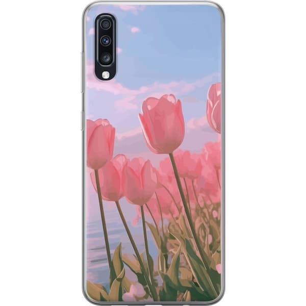 Mobilskal till Samsung Galaxy A70 med Rosa Tulpaner