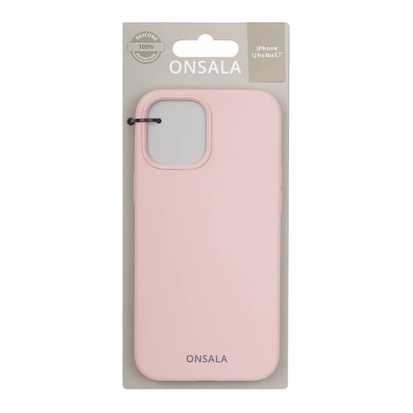 Onsala Telefontaske Silikone Sand Pink iPhone 12 Pro Max Rosa