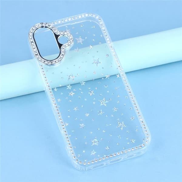 Mobilskal till iPhone 17 Rhinestone Edge - Starry Transparent Transparent
