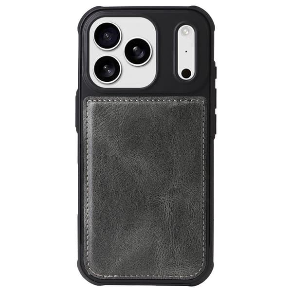 iPhone 17 Pro Konstläder Plånboksfodral Detachable Zipper - Grön Grön