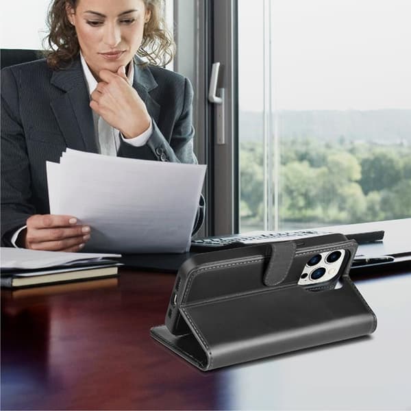 Puloka iPhone 14 Plus Plånboksfodral Magsafe 2in1 Detachable - Svart Black