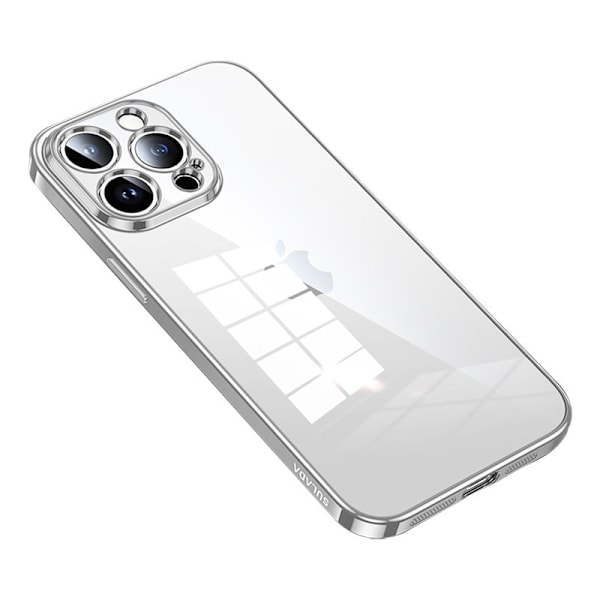 SULADA Mobilskal till iPhone 15 Pro TPU Electroplating Klar Silver