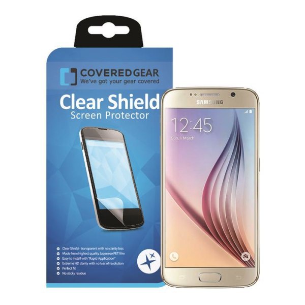CoveredGear näytönsuoja kestävästä kalvosta Samsung Galaxy S6