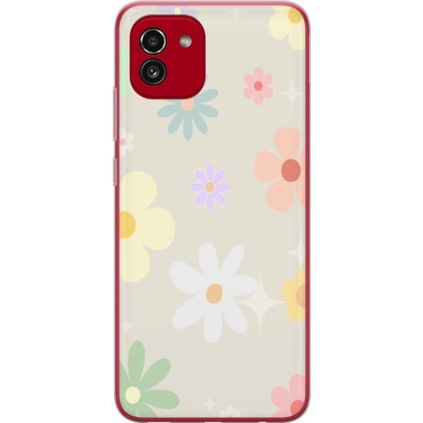 Mobilskal till Samsung Galaxy A03 med fejdande blommor