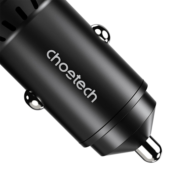 Choetech Billaddare 60W USB-C USB-A - Svart Svart