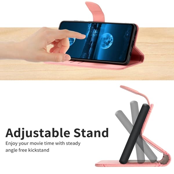 OnePlus Nord 5 Plånboksfodral Präglad Läder - Rosa Rosa