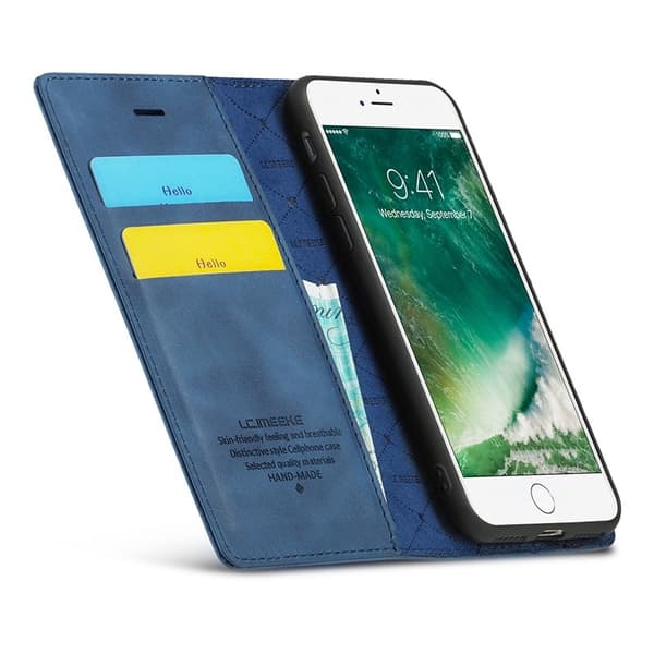LC.IMEEKE Mobilskal till iPhone 7/8/SE (2020)/SE (2022) KonstLäder - Blå