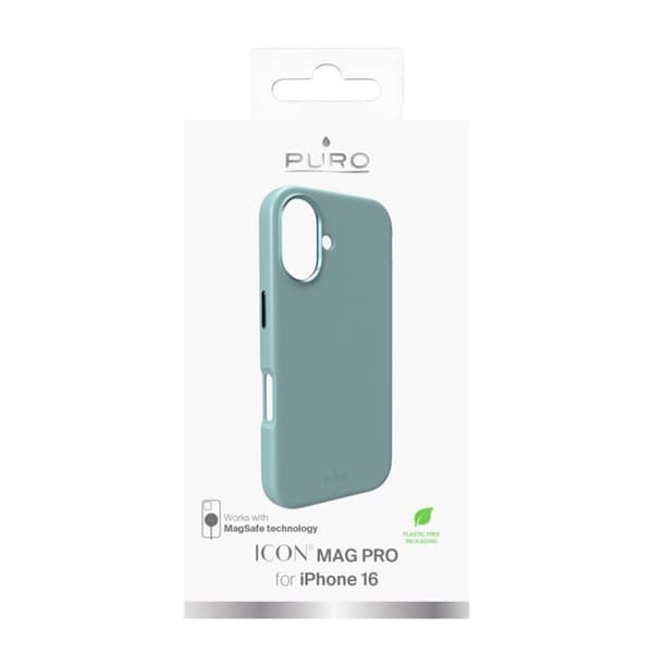 Puro iPhone 16 Mobilskal Magsafe Icon Pro Silikon - Grön Grön