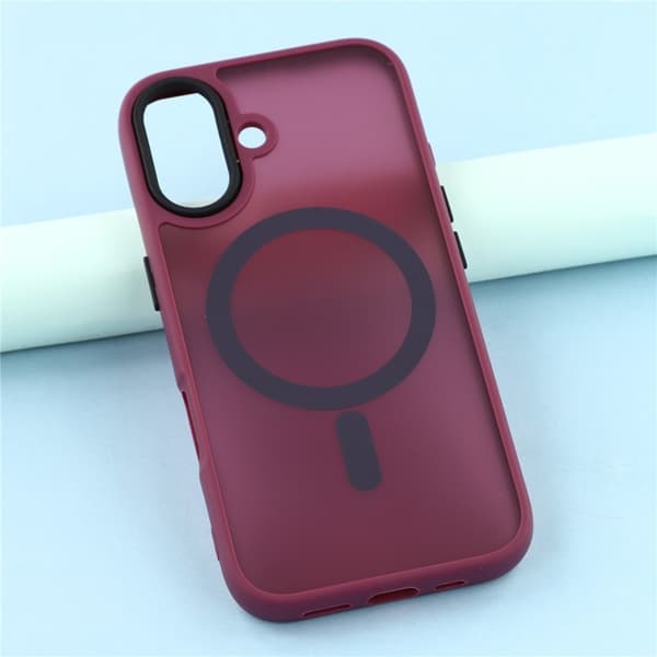 Mobilskal till iPhone 17 MagSafe Skin Touch - Vinröd Vinröd