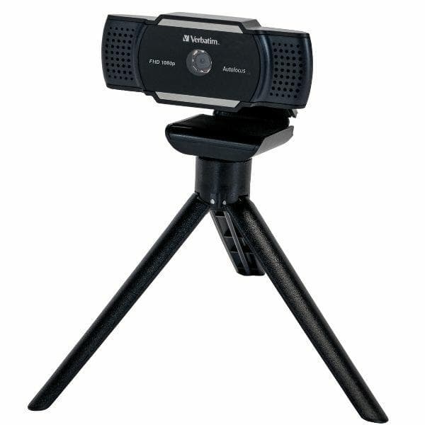 Verbatim Webcam med Mikrofon Full HD 1080p AWC-01 - Sort Svart