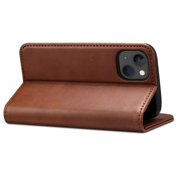 SUTENI iPhone 14 Plus Plånboksfodral Magnetic Kickstand - Brun