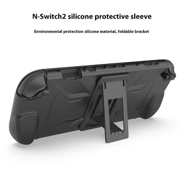 PGTECH Nintendo Switch 2 Mobilskal Silikon Kickstand - Svart