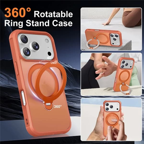 Mobilskal till iPhone 17 Pro Max MagSafe Kickstand TPU + PC - Orange Orange