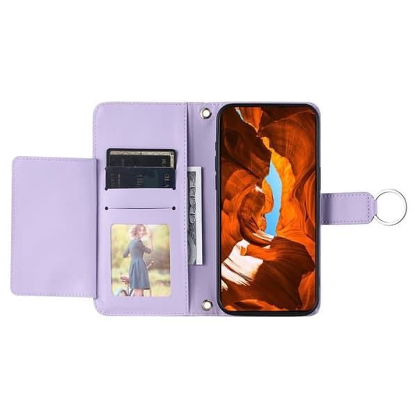 Plånboksfodral för Samsung Galaxy S26 Konstläder Ringhållare - Lila