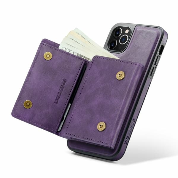 DG.MING M6 Series Mobilskal till iPhone 11 Pro Max Magnetisk Plånboksfodral Lila