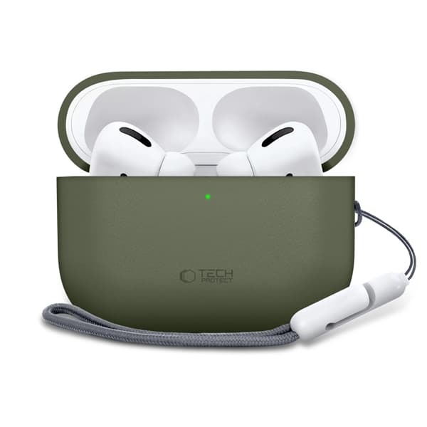 Tech-Protect Apple Airpods Pro 3 Etui Silikone - Olivengrøn Grön