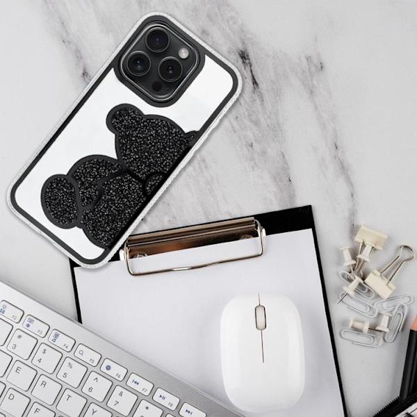 Mobilskal till iPhone 15 Pro Teddy Bear - Svart Black