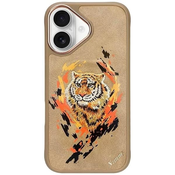 Nimmy Mobilskal till iPhone 16 MagSafe Tiger - Ljusbrun Brun