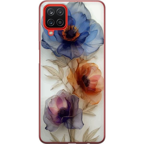 Mobilcover til Samsung Galaxy A12 med Silke Blomster