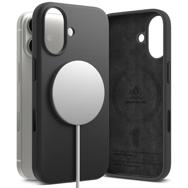 Ringke Telefontaske til iPhone 17 Magsafe Magnetisk Silikone - Sort Svart