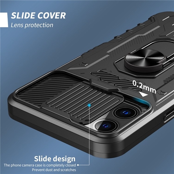 iPhone 14 Pro Skal Ringhållare Kickstand - Svart Svart