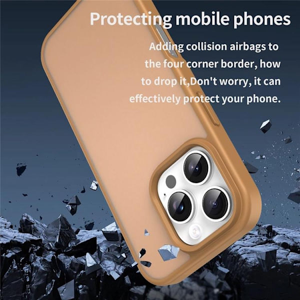 Mobilskal till iPhone 16 Pro Max Skin Touch Matte - Guld Ökenguld
