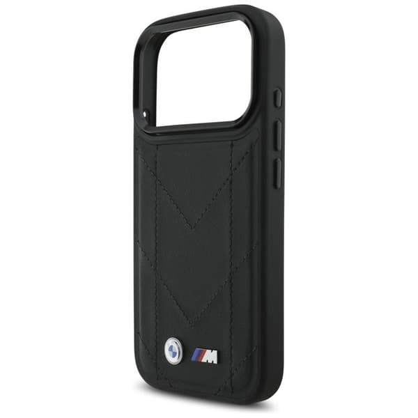 BMW Telefontaske til iPhone 17 Pro MagSafe M Quiltet Logo - Sort Svart