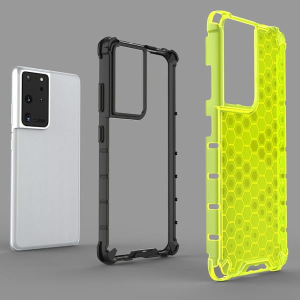Galaxy S22 Ultra Skal Honeycomb Armored - Transparent