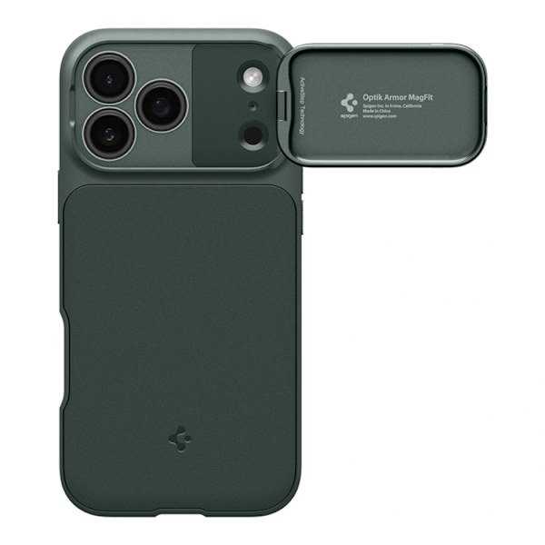 Spigen Mobilskal till iPhone 17 Pro MagSafe Optik Armor - Abyss Grön Grön