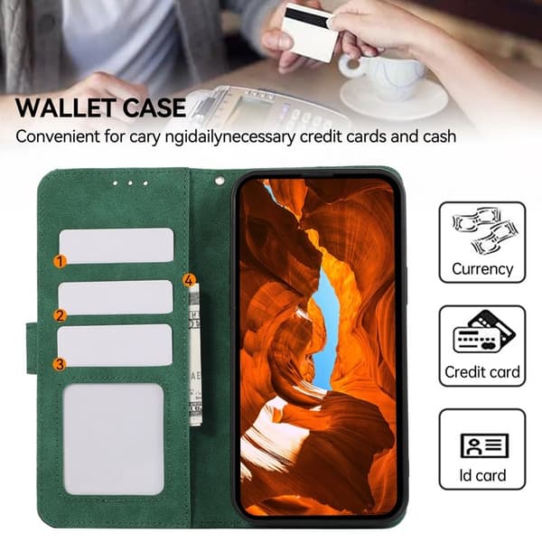 ABEEL Xiaomi 15 Ultra Plånboksfodral Splicing Konstläder Grön
