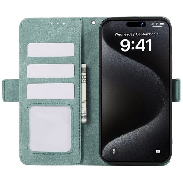ABEEL Mobilskal till iPhone 15 Pro RFID-Skydd Kortfack - Blå