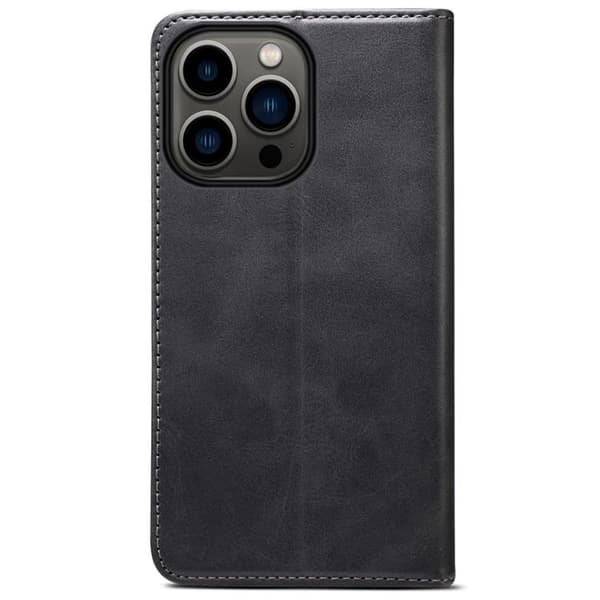 SUTENI iPhone 14 Pro Max Plånboksfodral Textured Surface - Svart Svart