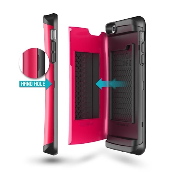 Verus Damda Veil skal med spegel till Apple iPhone 6(S) Plus (Magenta)