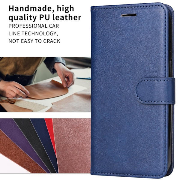 Samsung Galaxy S26 / S26 Pro Plånboksfodral Konstläder Med Rem - Blå