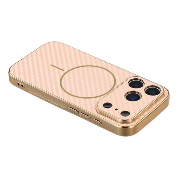 Mobilskal till iPhone 17 Pro MagSafe Carbon Fiber Electroplated - Rosa Rosa