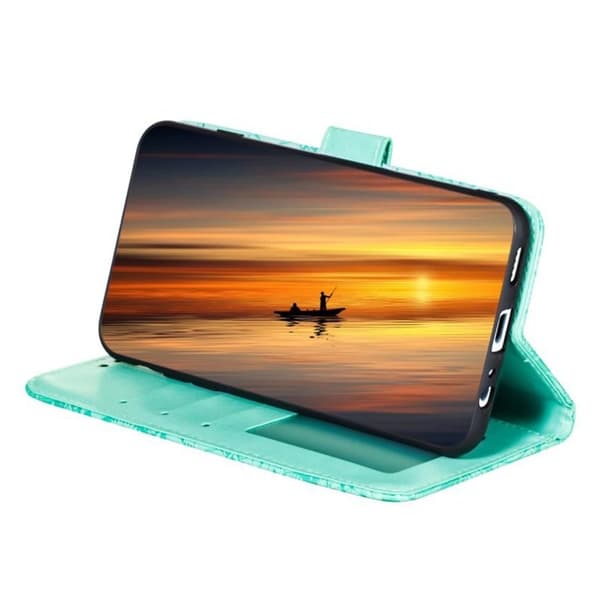 Samsung Galaxy S26 Plånboksfodral Spetsblommor Konstläder Flip - Grön