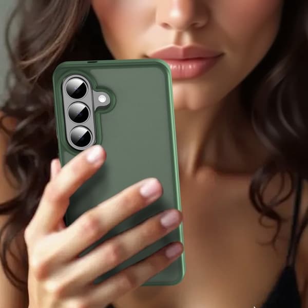 Samsung Galaxy S26 Plus Skal Plast Touch Matte Anti Drop - Olivgrön