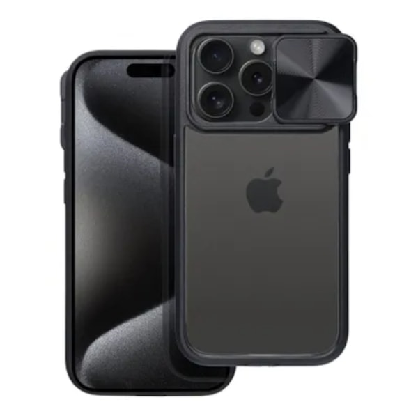 iPhone 15 Plus -puhelimen liukukotelo - Musta Black