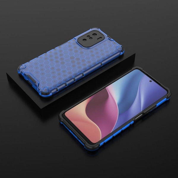 Honeycomb Armor Bumper Skal Redmi Poco F3 - Blå Blå