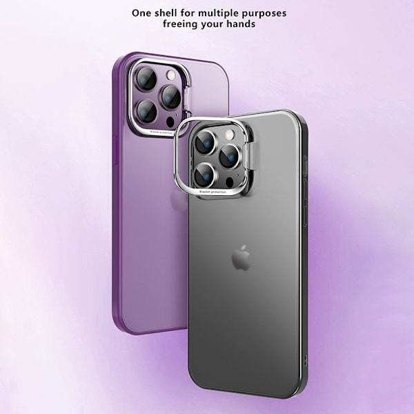 X-LEVEL Mobilskal till iPhone 15 Pro Max Transparent Matte Kickstand