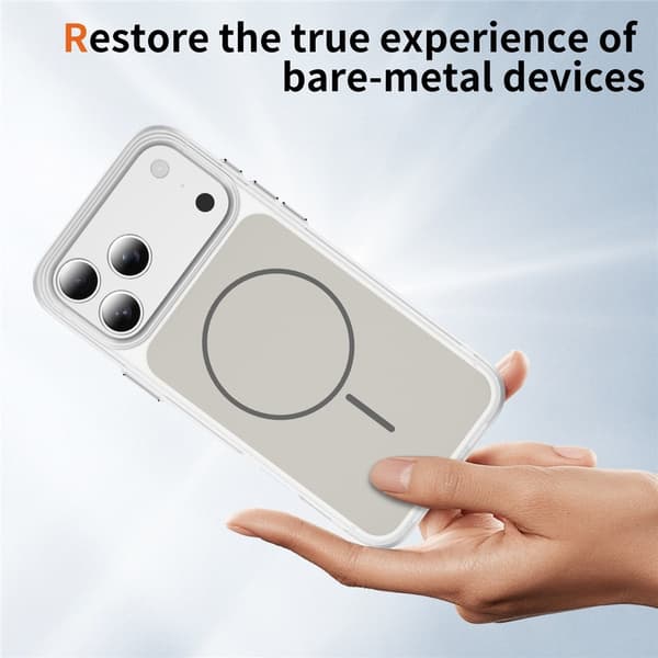 Mobilskal till iPhone 17 Pro Max MagSafe Skin Touch TPU PC - Vit Vit