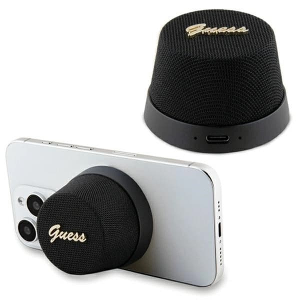 Guess Bluetooth-højttaler Magnetic Script Metal - Sort Black