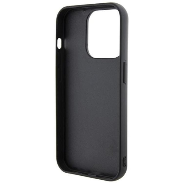 KARL LAGERFELD iPhone 13 Pro/13 Mobilskal Gripstand Saffiano Pins Svart