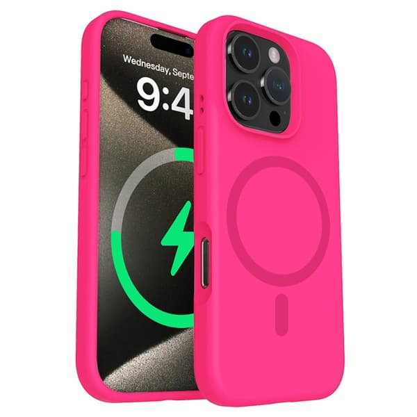 Mobilskal till iPhone 16 Pro Max Magsafe Liquid Silicone - Rosa Rosa