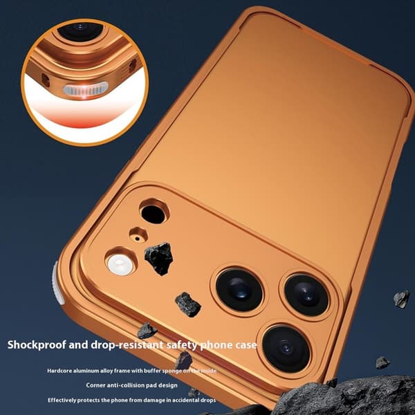 iPhone 17 Pro Mobiskal Bumper Aluminium Alloy - Orange Orange