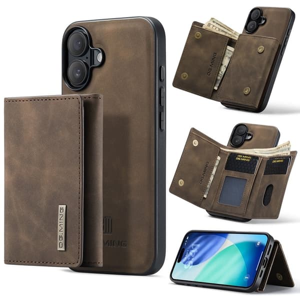 DG.MING M1 Series Mobilskal till iPhone 17 med Kickstand - Brun
