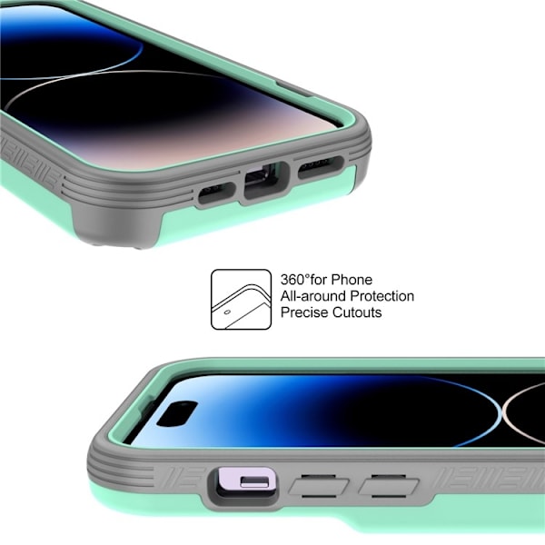 iPhone 14 Pro Max Skal Korthållare Mirror Kickstand - Grön