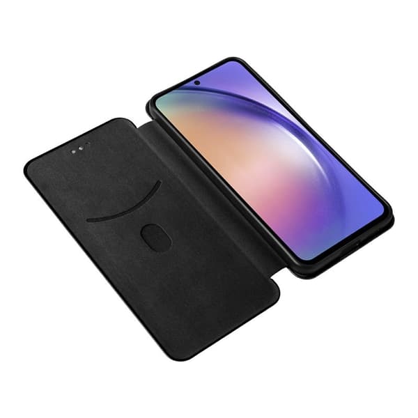 Samsung Galaxy A57 Plånboksfodral Konstläder Skydd - Svart