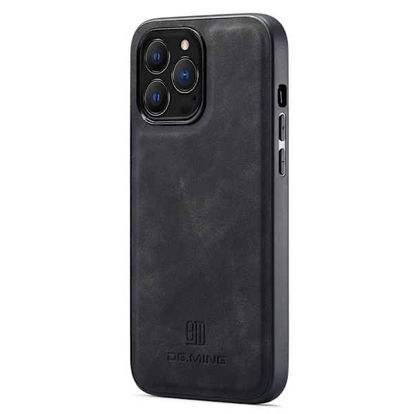 DG.MING Mobilskal till iPhone 12 Pro Max PU Läder + PC + TPU - Svart