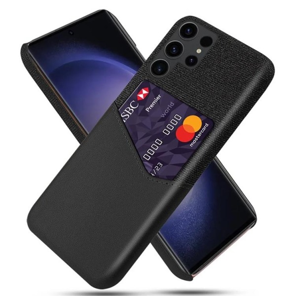 Galaxy S24 Ultra Mobile Case Kortholder - Sort